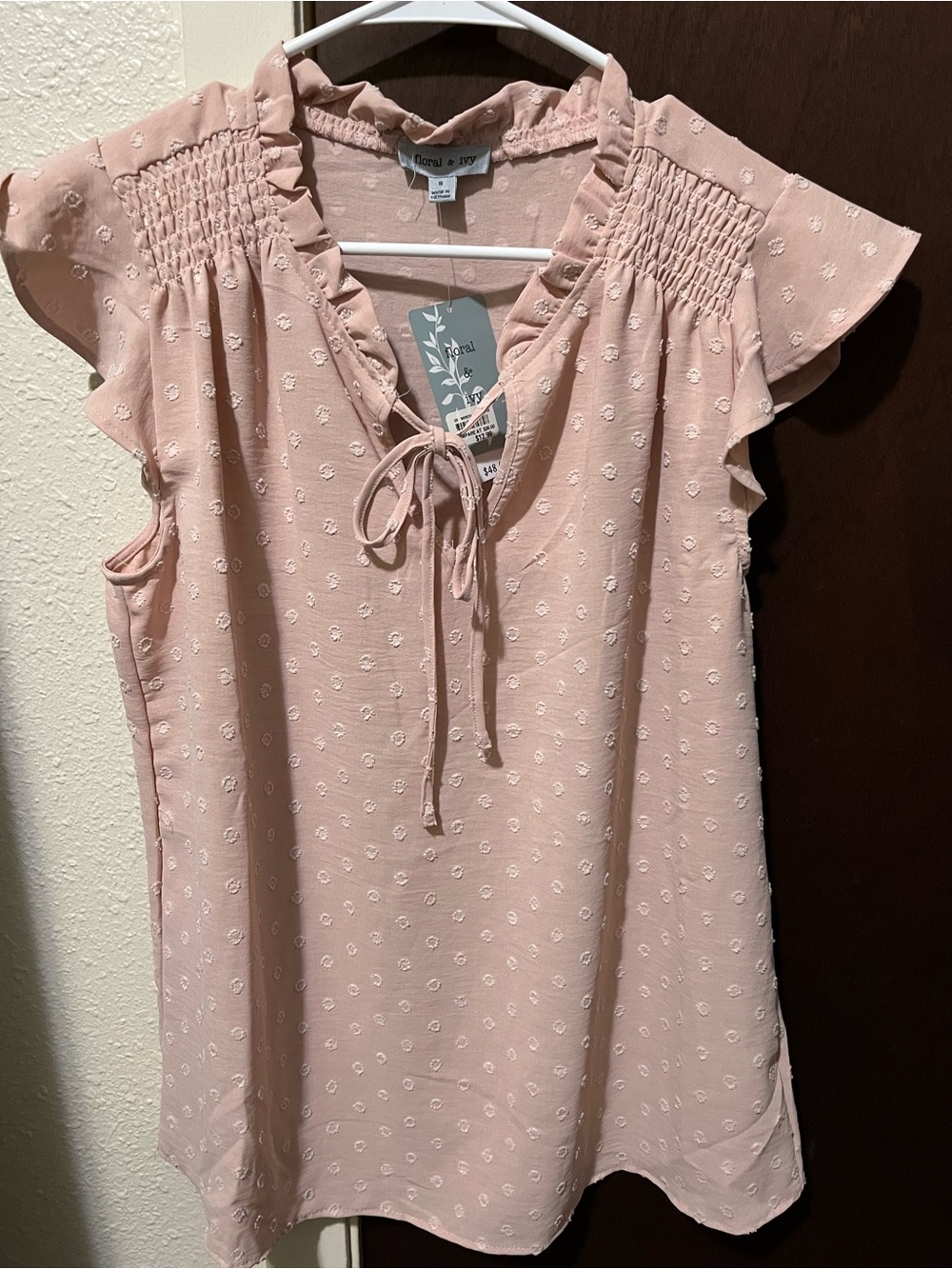 Floral & Ivy Pink Blouse - NWT